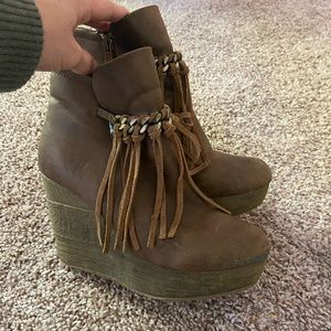 Sbicca Fringe Bootie